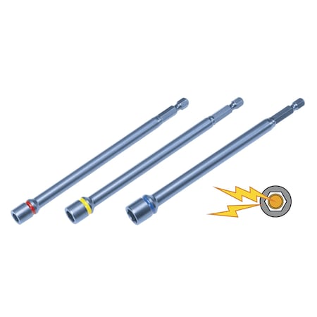 Malco MALCOMBO12 6 in. Impact Hex Driver, PK 3 MALCOMBO12